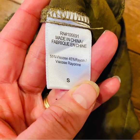 ⭐️ Young Fabulous & Broke Olive Green Tie Dye Satin Pockets Joggers Sz Small - Picture 6 of 7